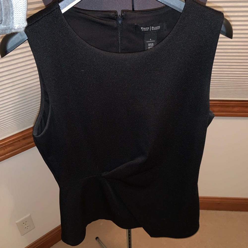 White House Black Market Black Dress Top 4